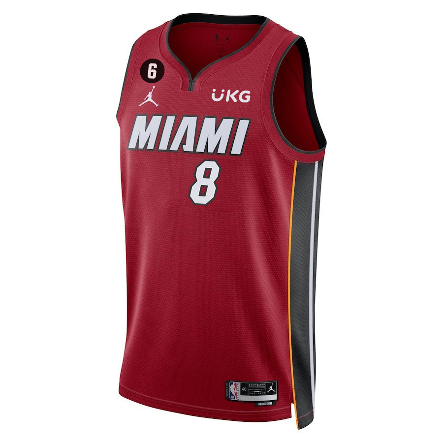 Jamal Cain 8 Miami Heat Final Champions 2023 Swingman Red NBA Jersey Men's