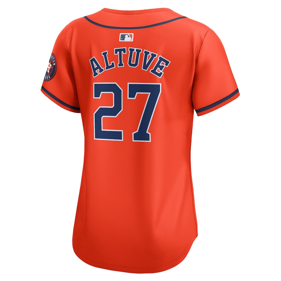 Jose Altuve 27 Houston Astros Alternate Limited Orange MLB Jersey Women's