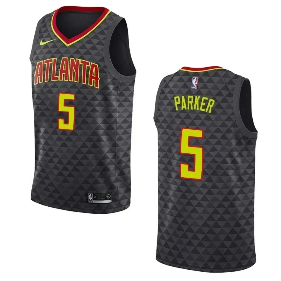 Atlanta Hawks 5 Jabari Parker Icon Swingman Black NBA Jersey Men's