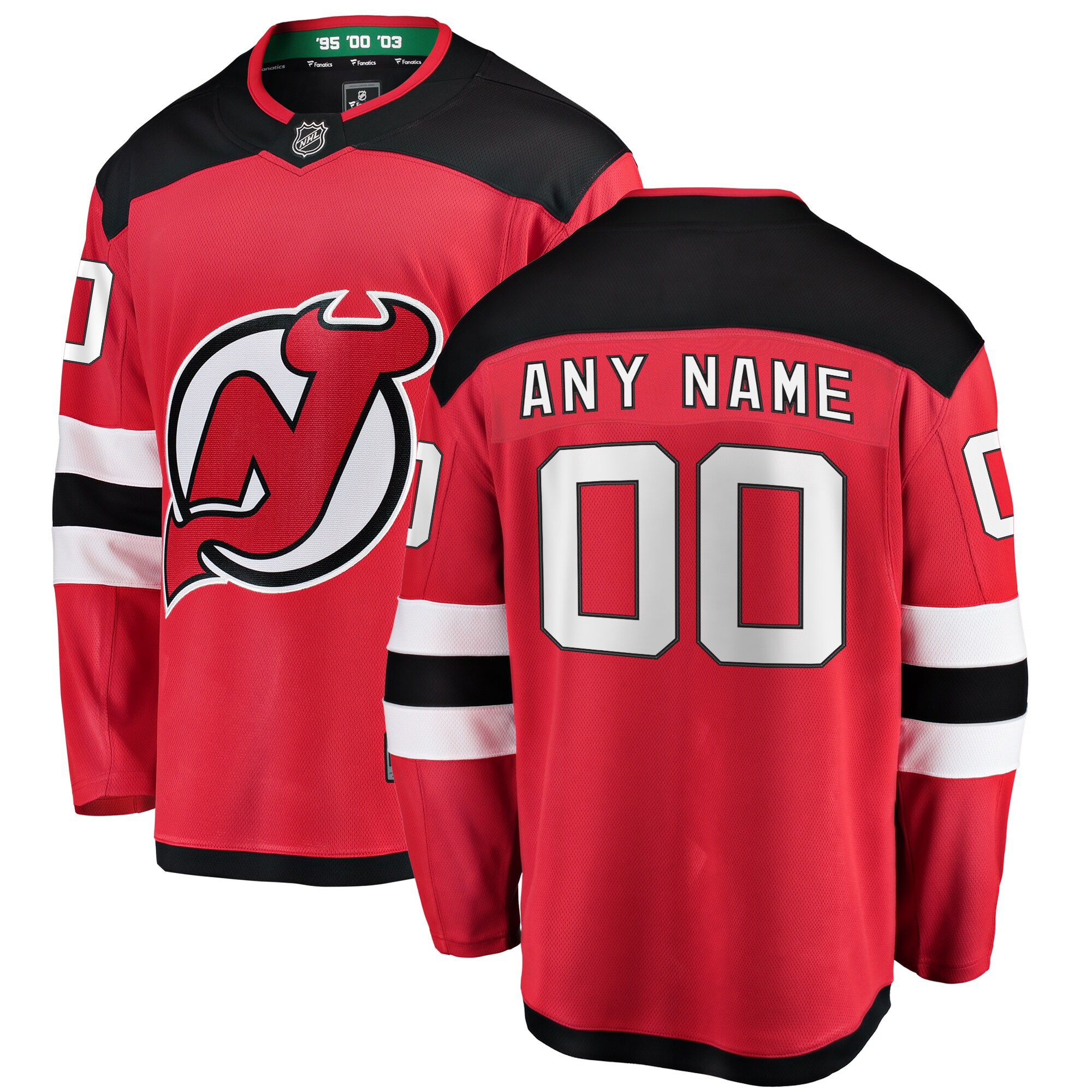 New Jersey Devils Red Home Breakaway Custom NHL Jersey Men's
