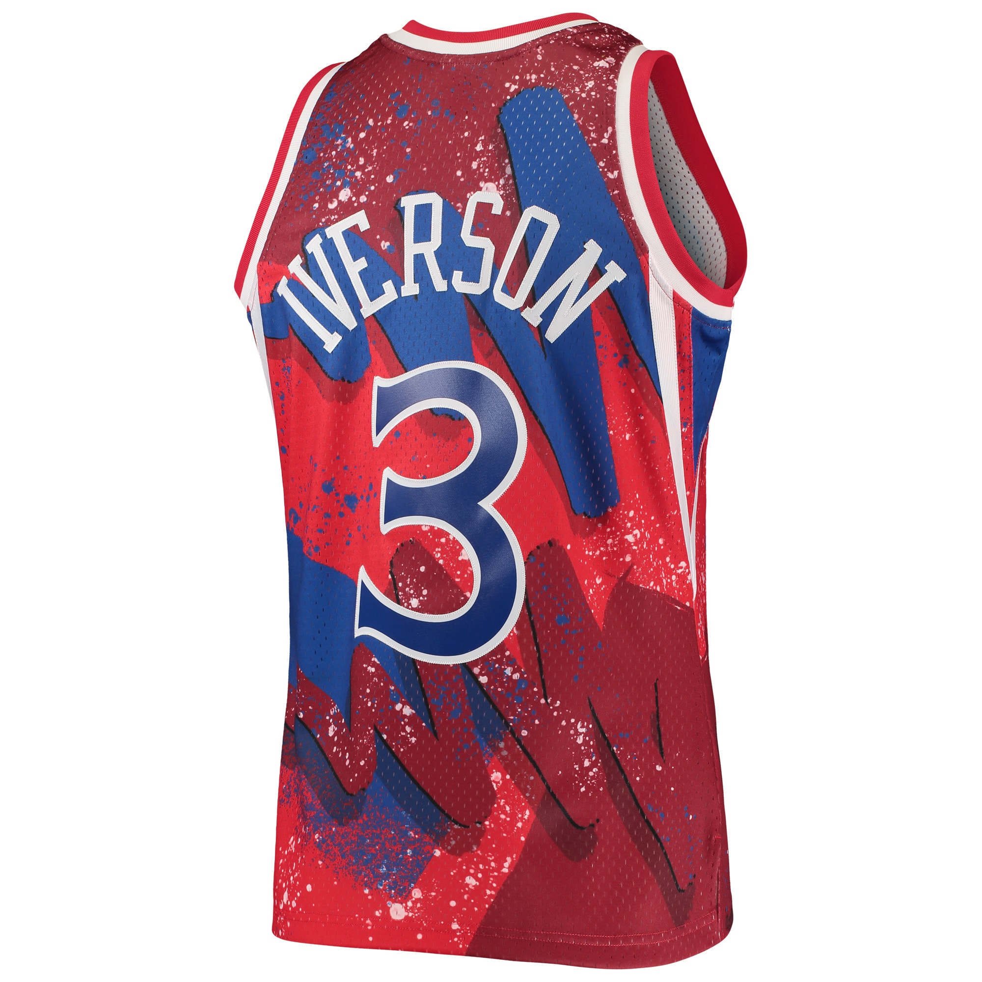 Mitchell Ness Allen Iverson Red Philadelphia 76ers Hardwood Classics 1996/97 Hyper Hoops Swingman NBA Jersey Men's