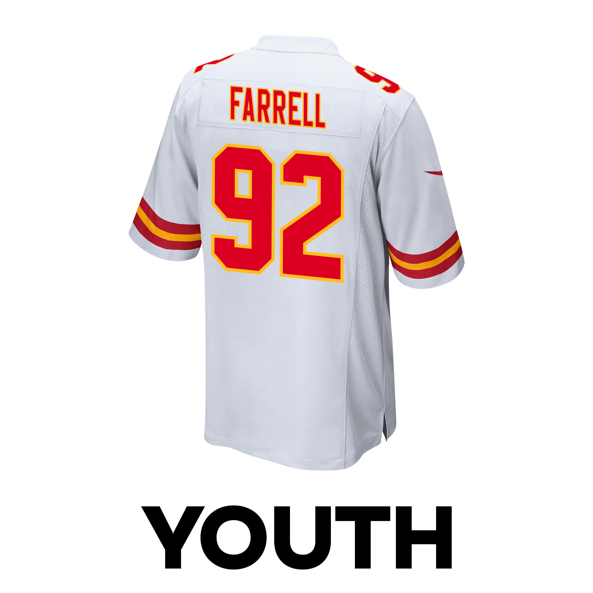 Neil Farrell 92 Kansas City Chiefs Super Bowl LVIII Champions 4X Game White NFL Jersey Youth