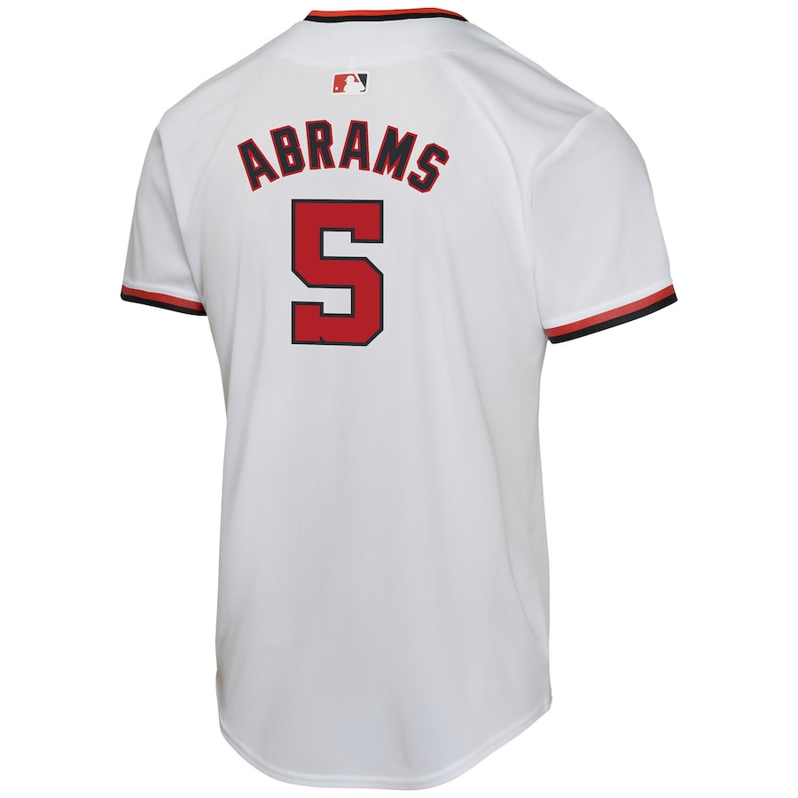 CJ Abrams 5 Washington Nationals Home Game White MLB Jersey Youth