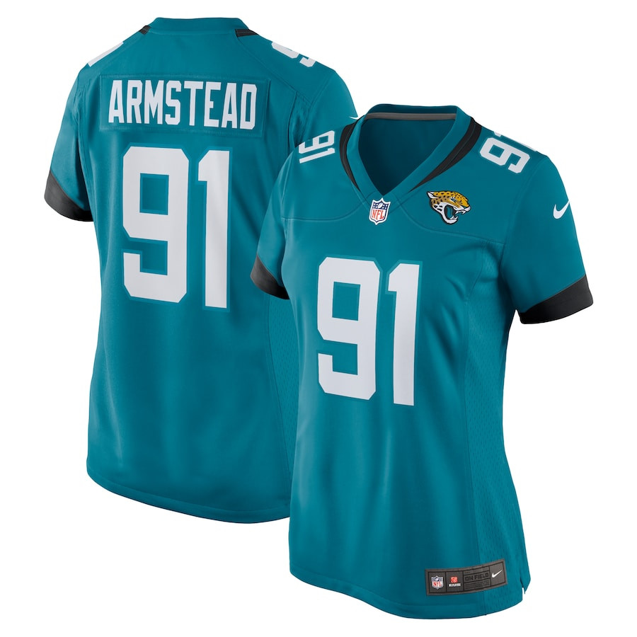 Arik Armstead 91 Jacksonville Jaguars Alternate Game Teal NFL Jersey Women's