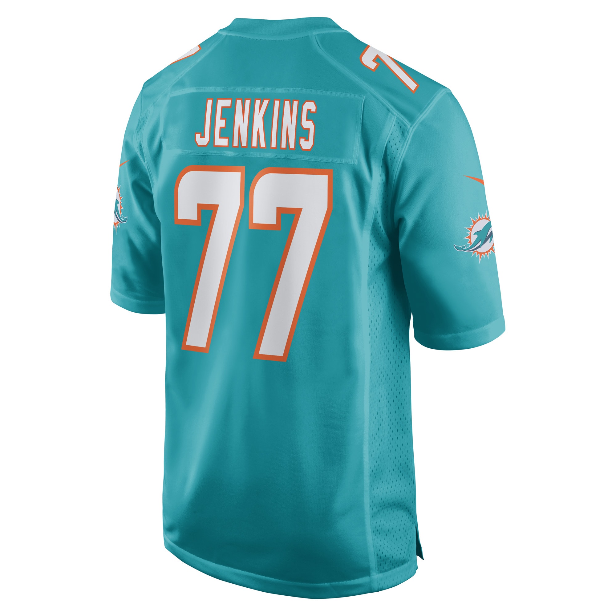 Miami Dolphins John Jenkins Aqua Game Player NFL Jersey Men's