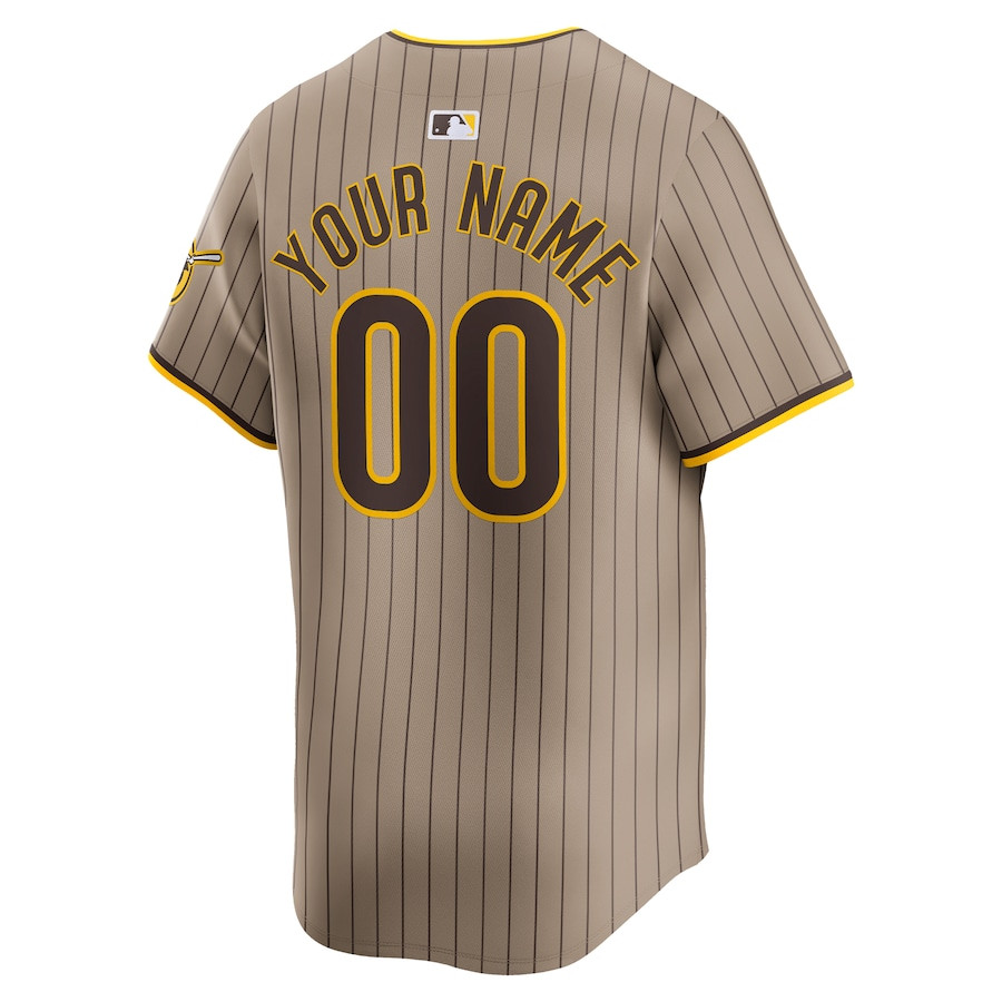 San Diego Padres Alternate Limited Custom Khaki MLB Jersey Men's