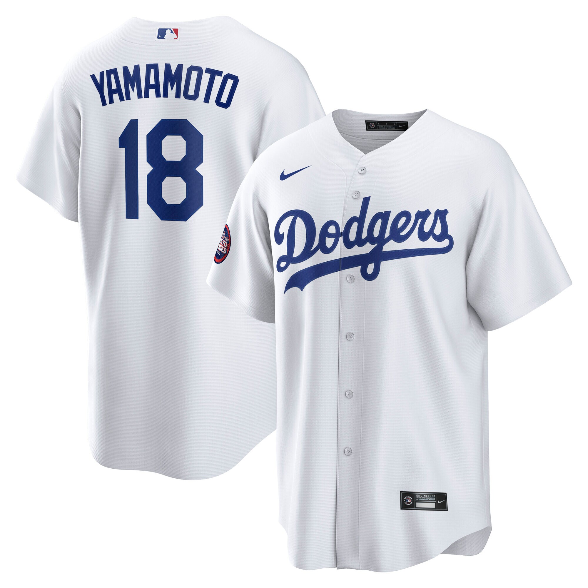 Los Angeles Dodgers Yoshinobu Yamamoto White 2025 World Tour: Tokyo Series Home Player MLB Jersey Men's