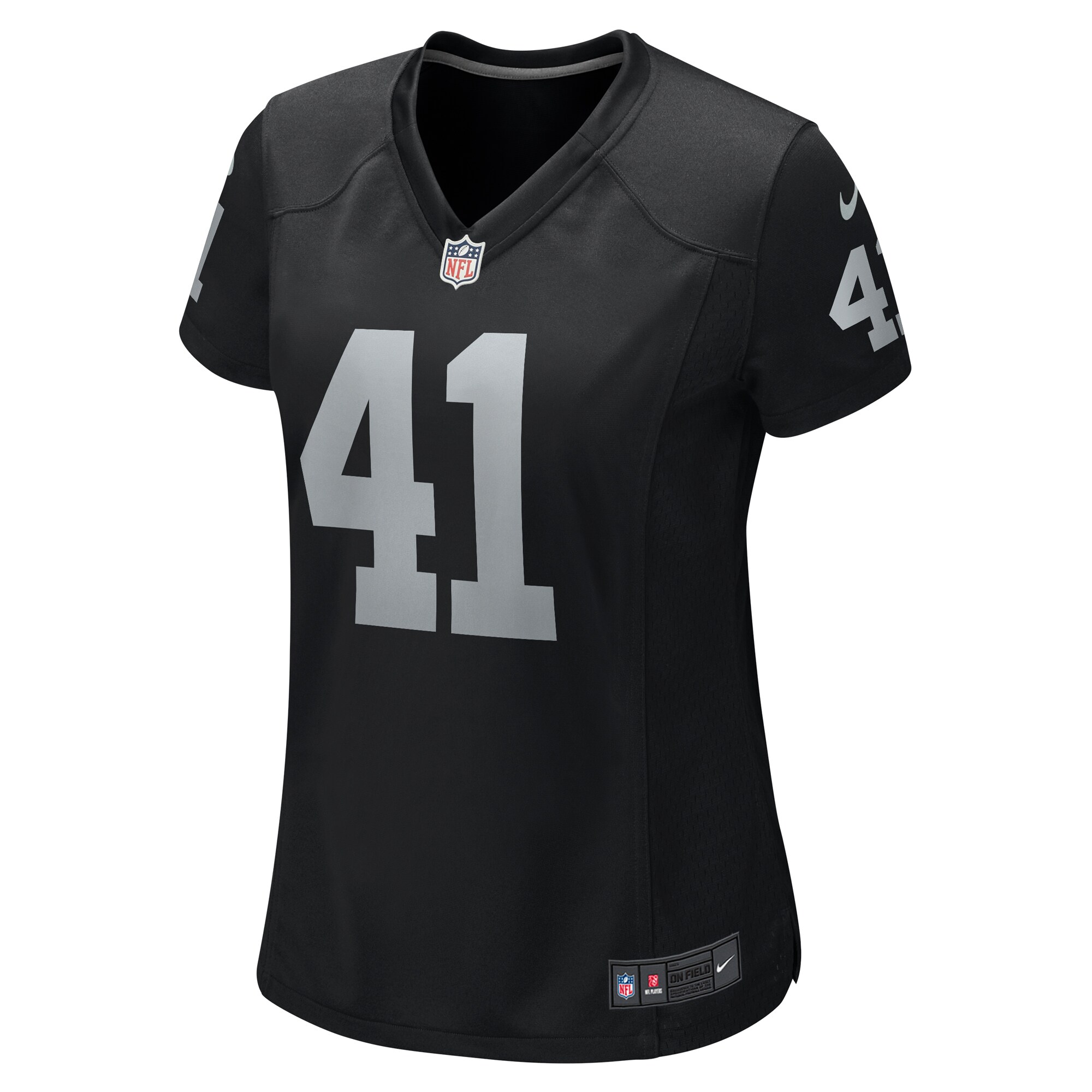 Las Vegas Raiders Robert Spillane Black Game Player NFL Jersey Women's