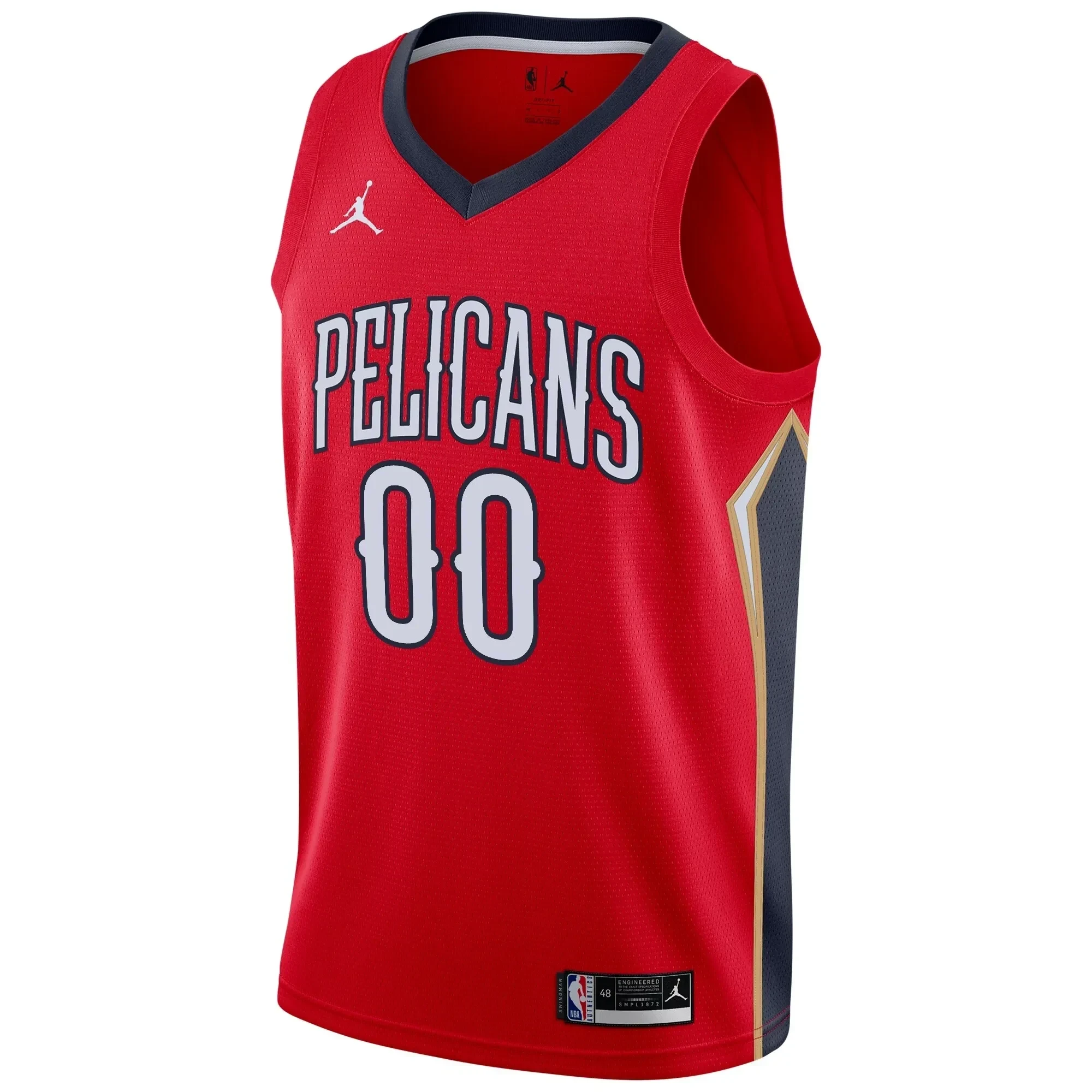 New Orleans Pelicans Swingman Custom Statement Edition Red NBA Jersey Men's