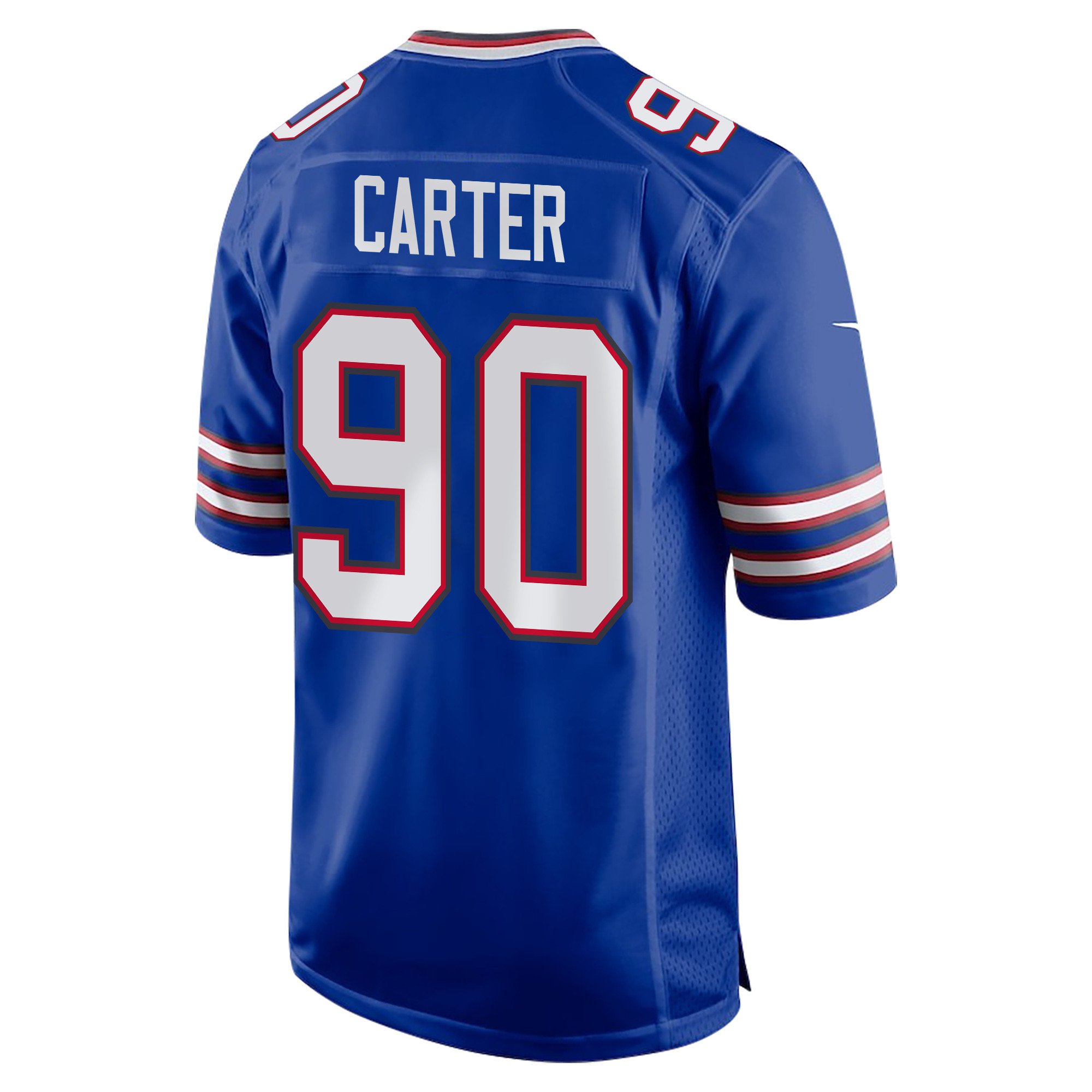 DeWayne Carter 90 Buffalo Bills Super Bowl LIX Champions Patch New Orleans Where Passion Ignites' EMBROIDERED Game Royal NFL Jersey Men's