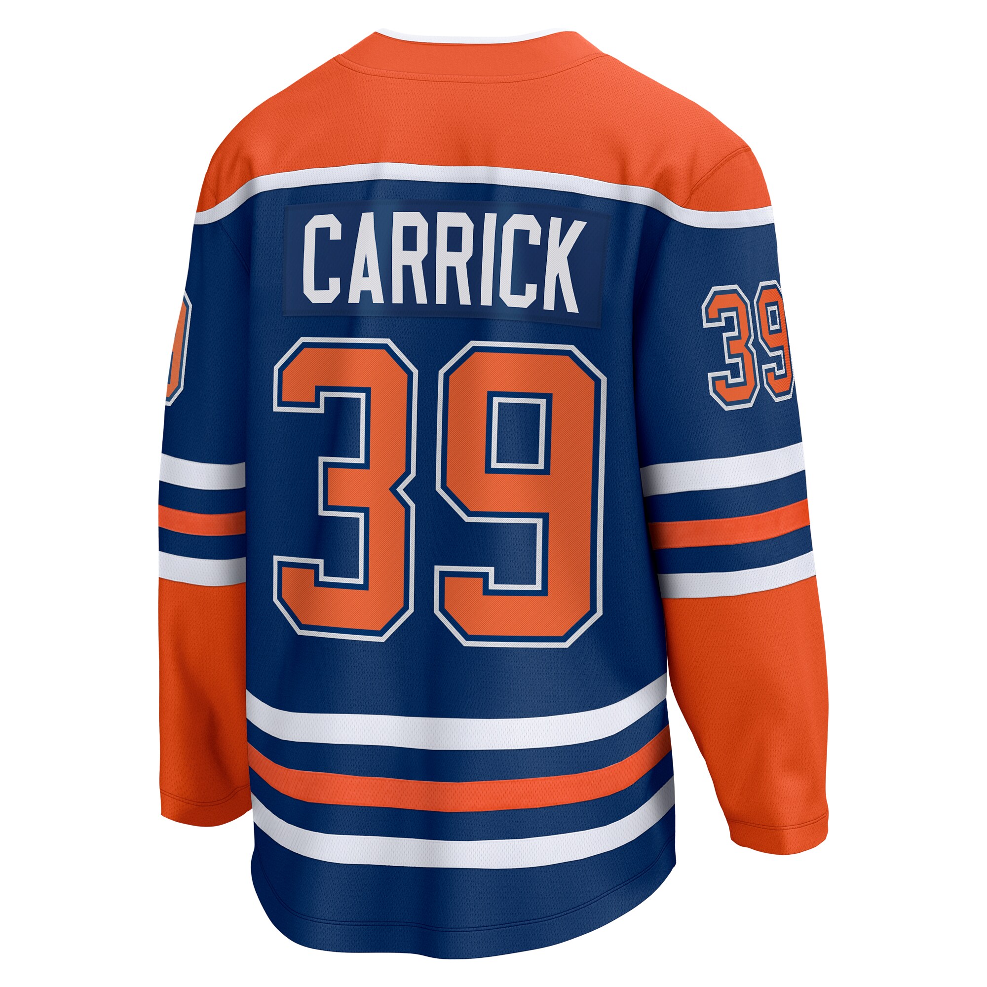 Edmonton Oilers Sam Carrick Royal Home Premier Breakaway Player NHL Jersey Men's