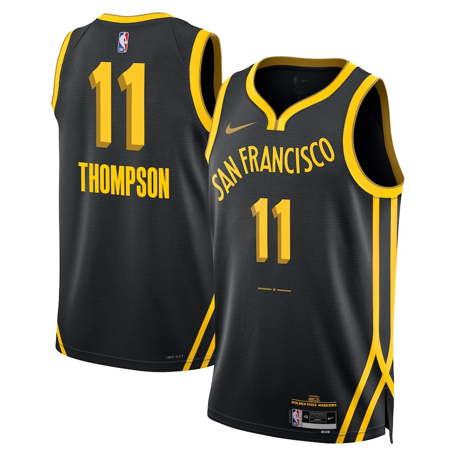 Klay Thompson 11 Golden State Warriors 2023/24 City Edition Swingman Black NBA Jersey Men's
