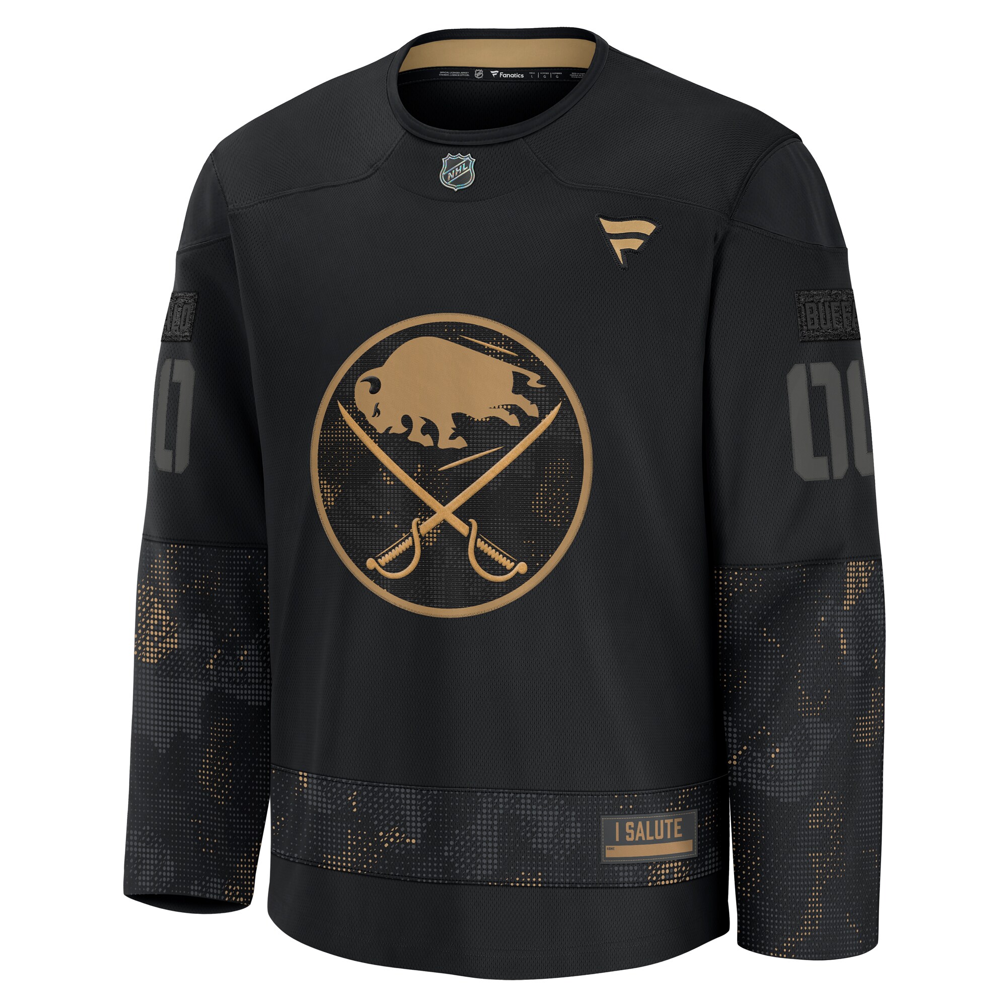 Buffalo Sabres Black 2024 Military Appreciation Custom Practice NHL Jersey Men's