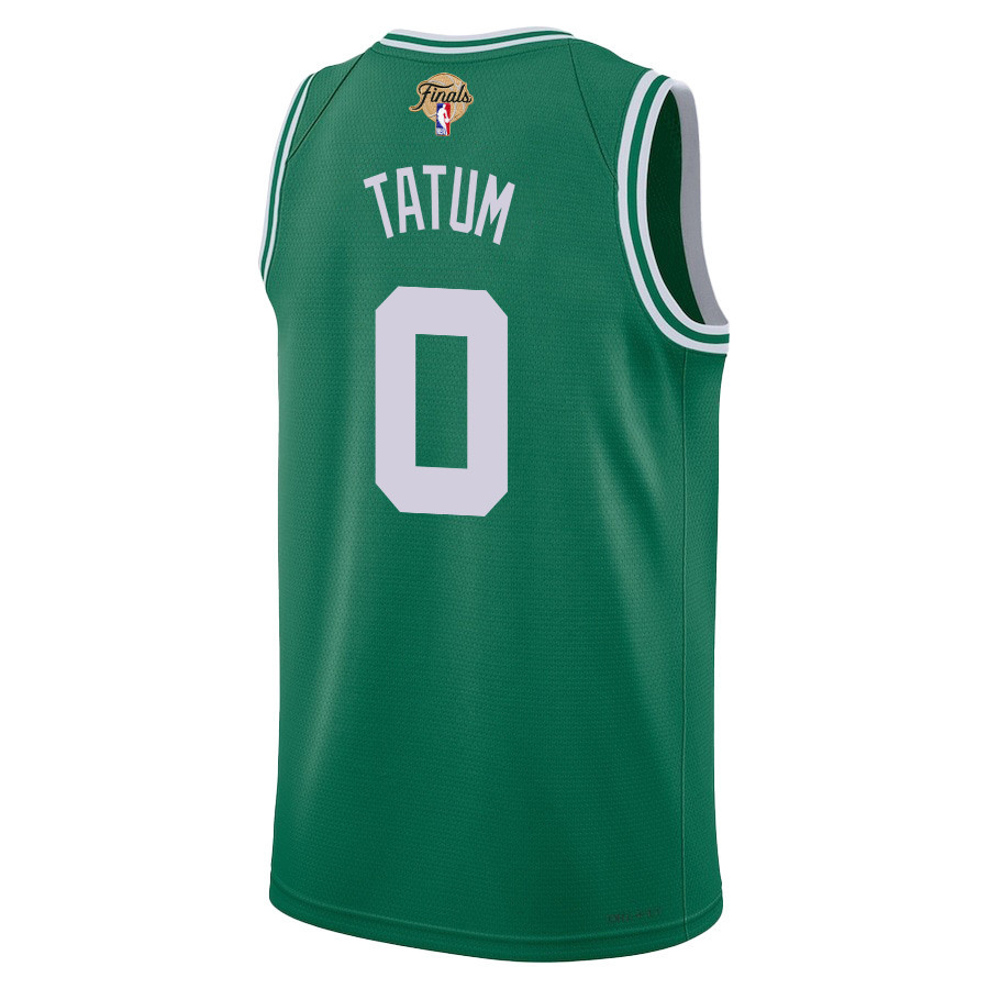 Jayson Tatum 0 Boston Celtics 2024 FINALS PATCH Icon Edition Kelly Green NBA Jersey Men's