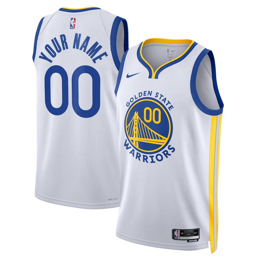 Golden State Warriors 2023/24 Association Swingman Custom White NBA Jersey Men's