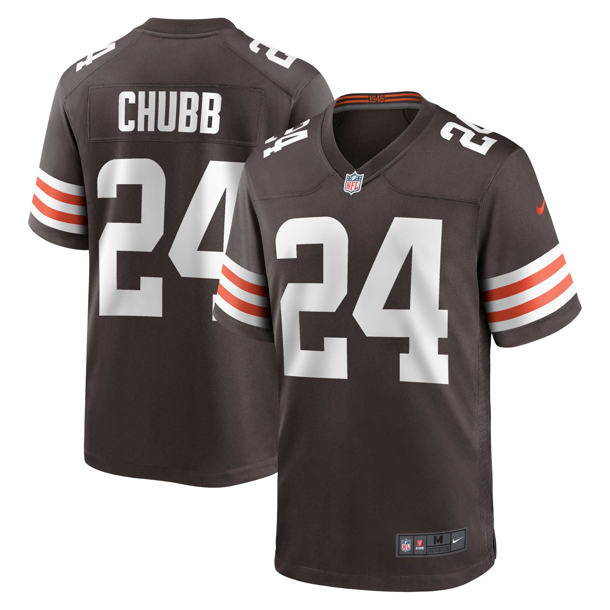 Cleveland Browns Nick Chubb Brown Game NFL Jersey Men's