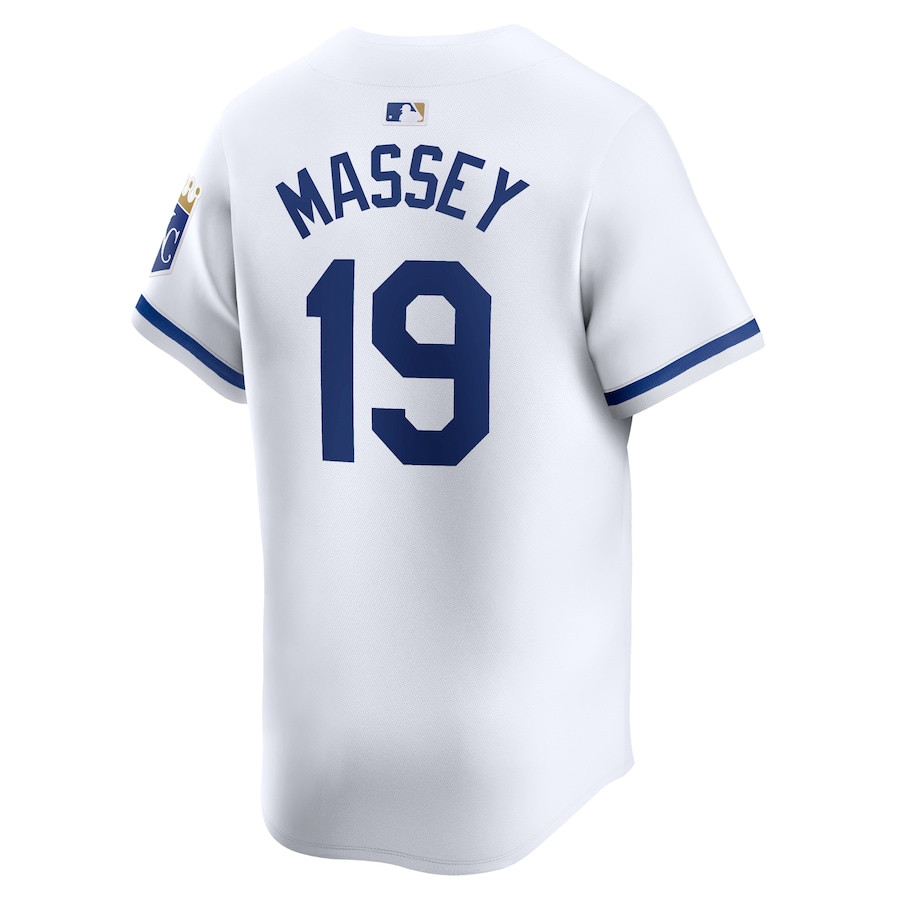Michael Massey 19 Kansas City Royals Home Limited Player White MLB Jersey Men's