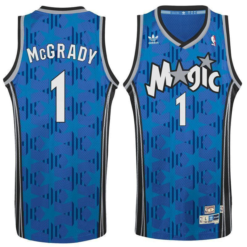 Tracy Mcgrady Orlando Magicc Blue Hardwood Classics Swingman NBA Jersey Men's