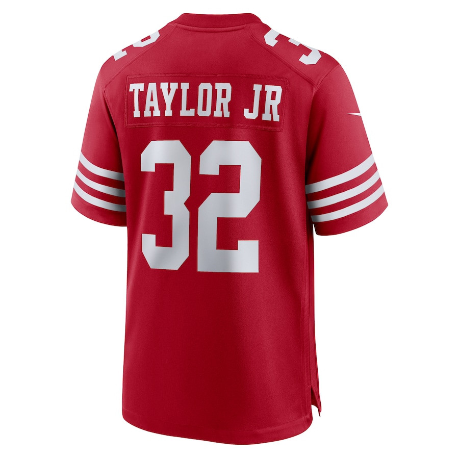 Patrick Taylor Jr. 32 San Francisco 49ers Team Game Scarlet NFL Jersey Men's