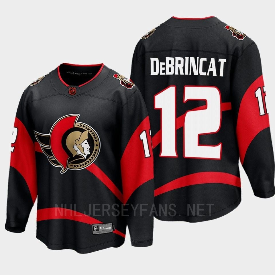 Ottawa Senators 2022 Alex DeBrincat 12 Special Edition 2.0 Black Breakaway Player NHL Jersey Men's