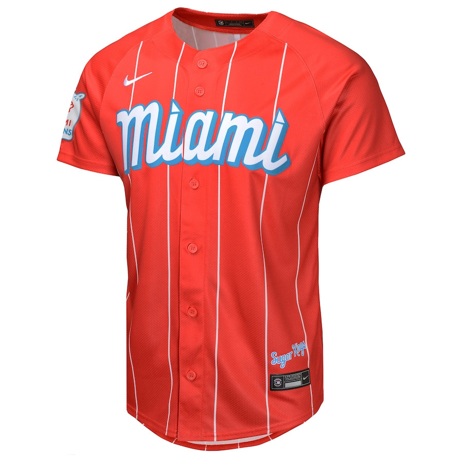 Jazz Chisholm Jr. 2 Miami Marlins City Connect Limited Red MLB Jersey Youth