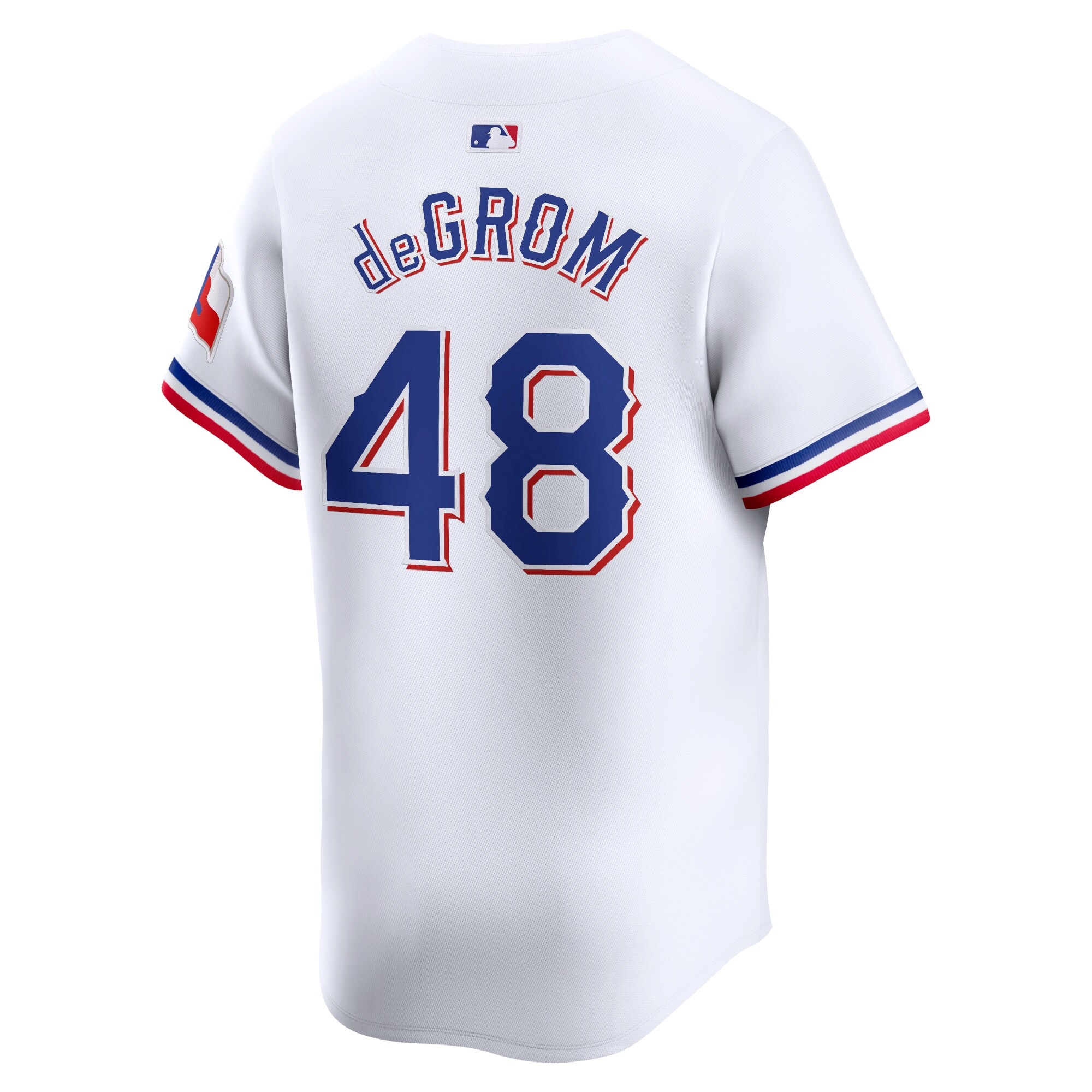 Texas Rangers Jacob deGrom White Home Limited Player MLB Jersey Men's