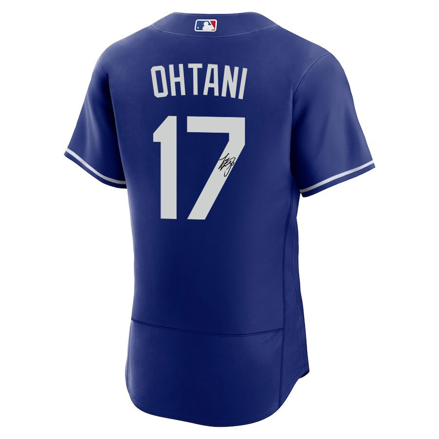 Shohei Ohtani 17 Signed Los Angeles Dodgers Alternate ELITE Royal MLB Jersey Men's