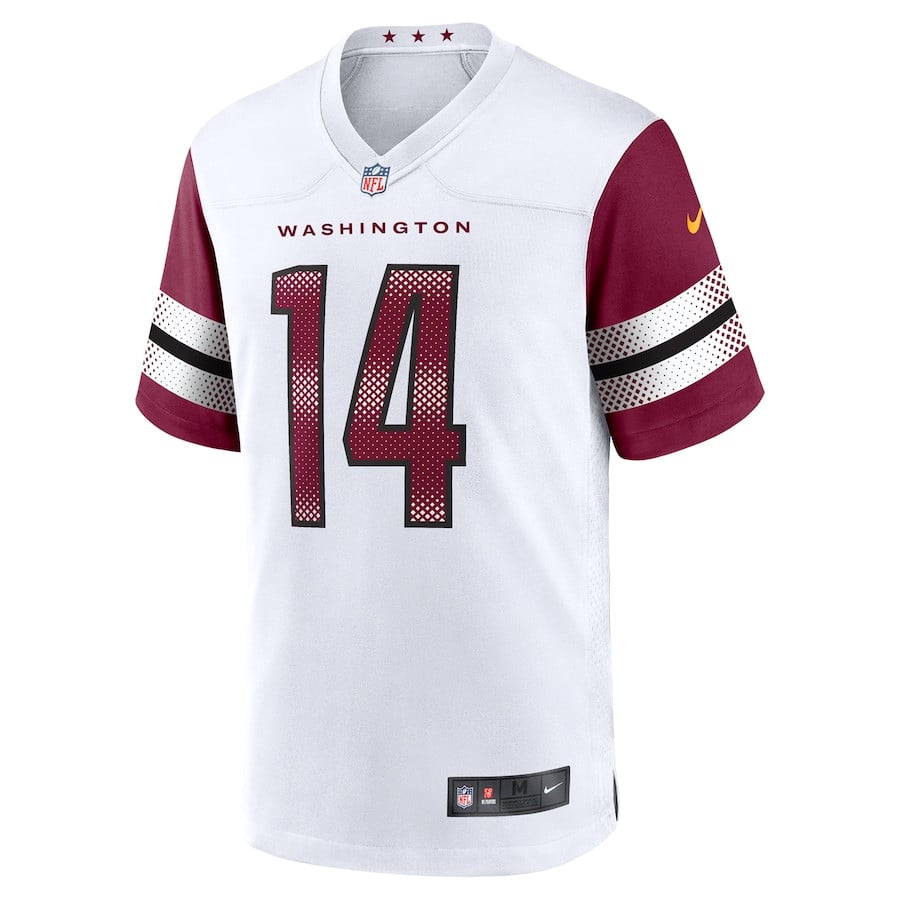Olamide Zaccheaus 14 Washington Commanders Game White NFL Jersey Men's
