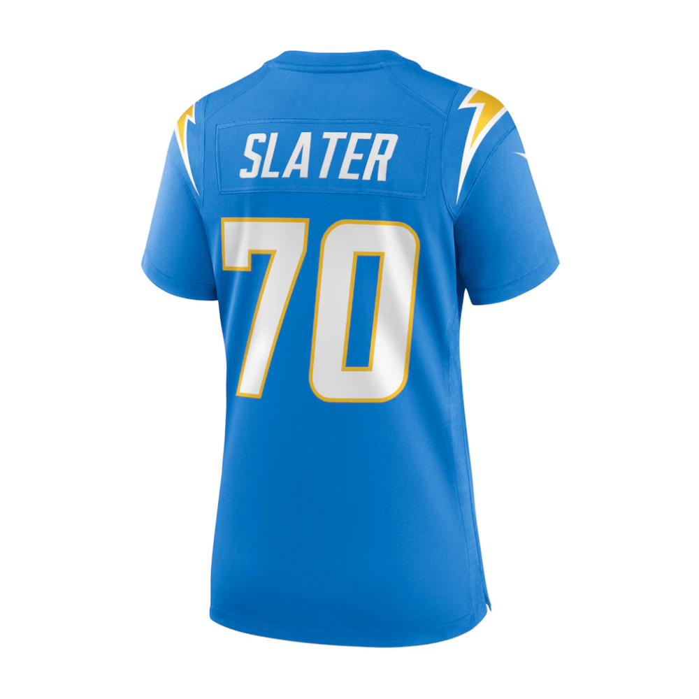 Rashawn Slater 70 Los Angeles Chargers 2025 Pro Bowl Patch Game Powder Blue NFL Jersey Women's