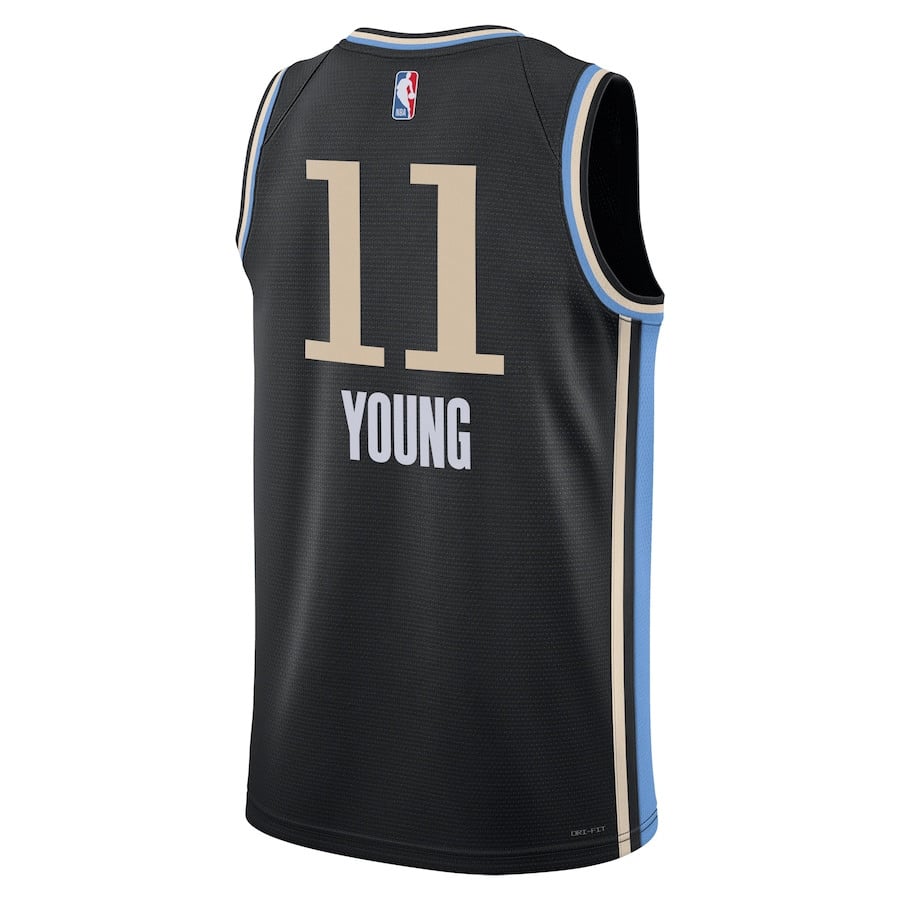 Trae Young 11 Atlanta Hawks 2023/24 City Edition Swingman Black NBA Jersey Men's
