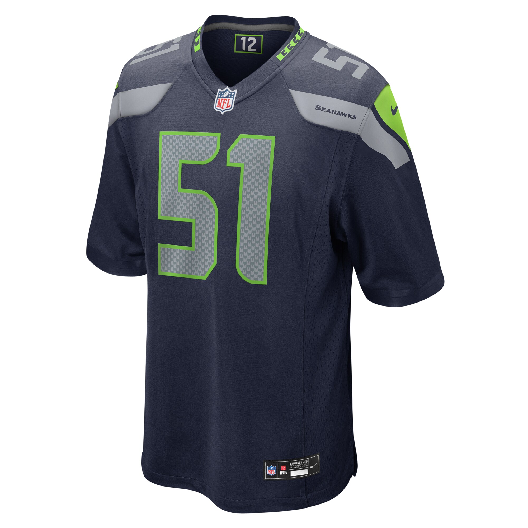 Seattle Seahawks Olu Oluwatimi College Navy Game NFL Jersey Men's
