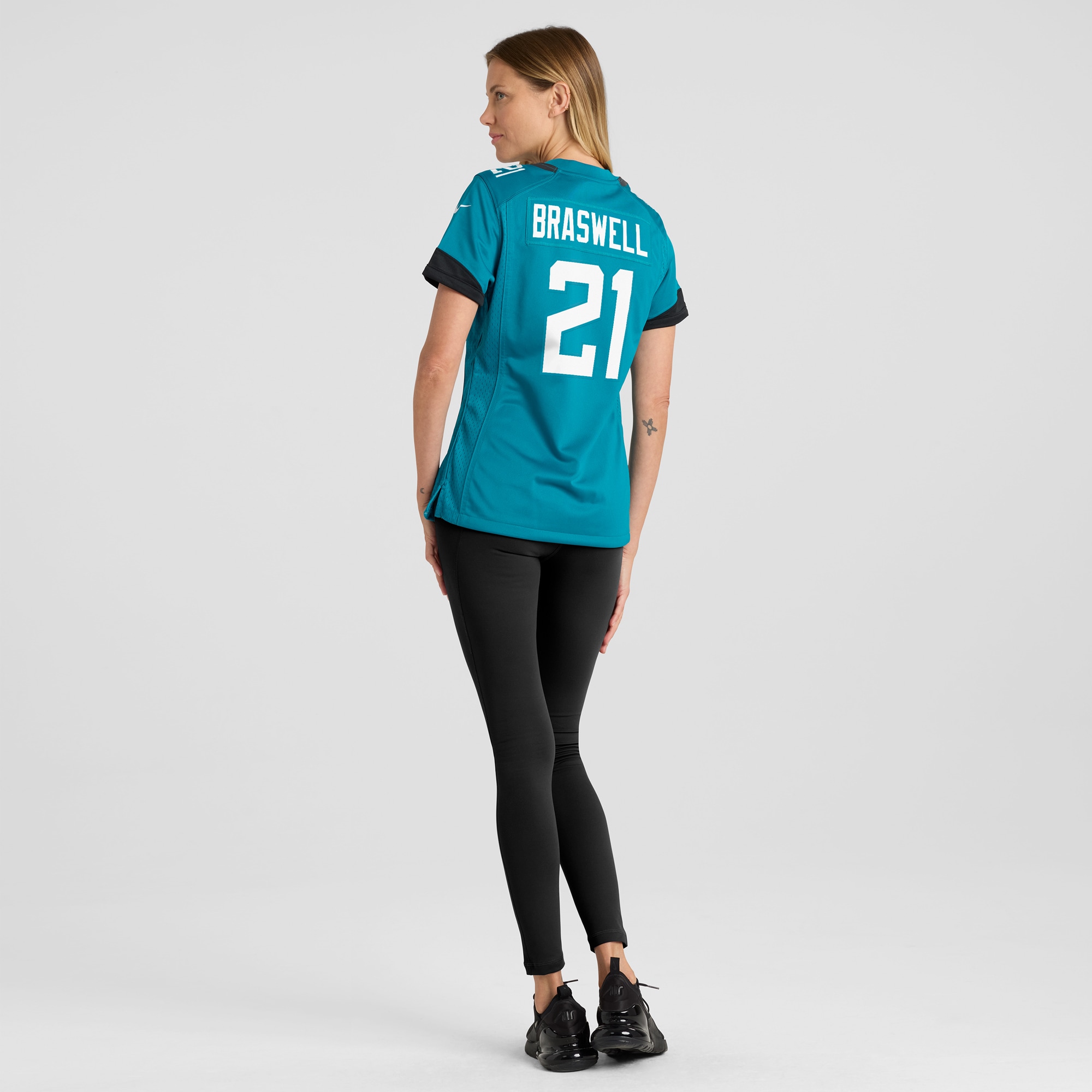 Jacksonville Jaguars Christian Braswell Teal Team Game NFL Jersey Women's