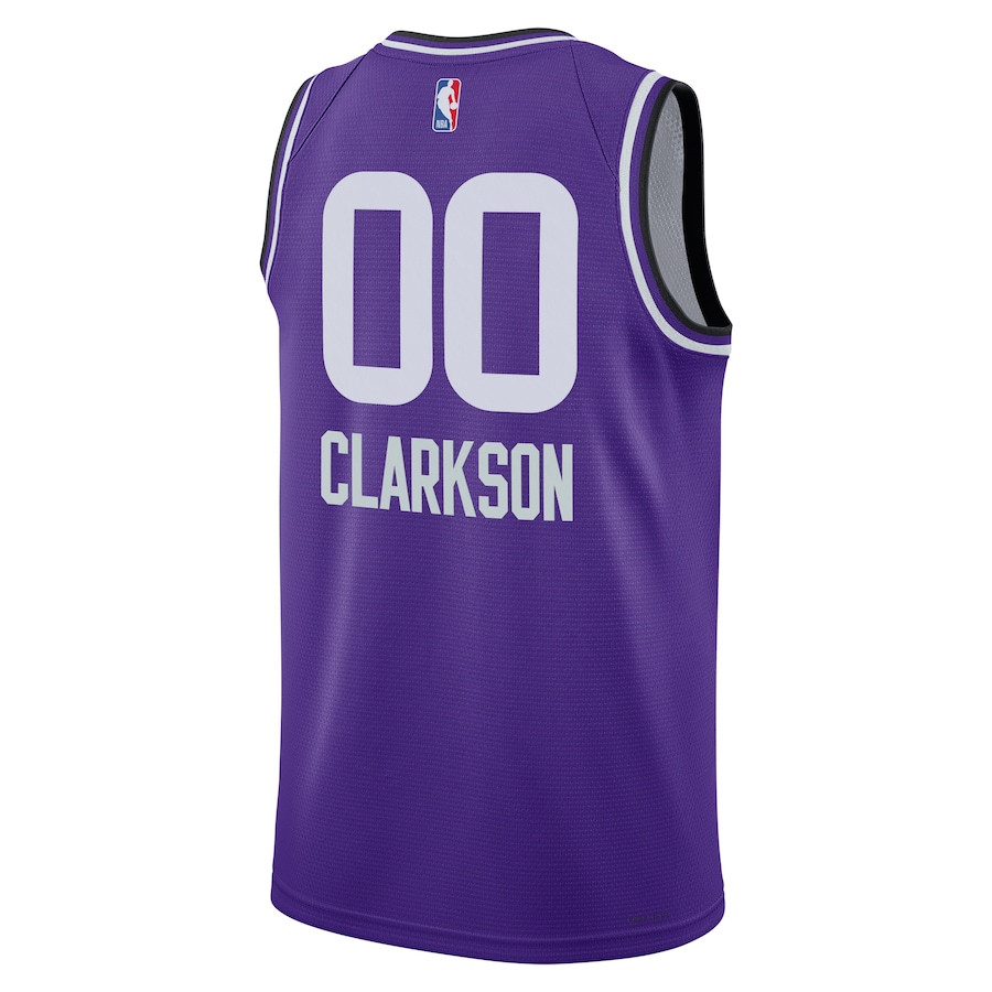 Jordan Clarkson 00 Utah Jazz 2023/24 City Edition Swingman Purple NBA Jersey Men's