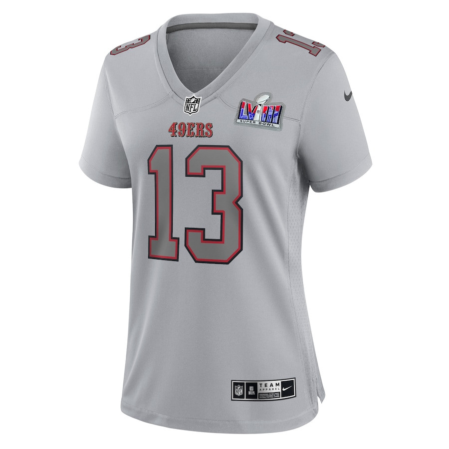Brock Purdy 13 San Francisco 49ers Super Bowl LVIII Atmosphere Fashion Game Gray NFL Jersey Women's
