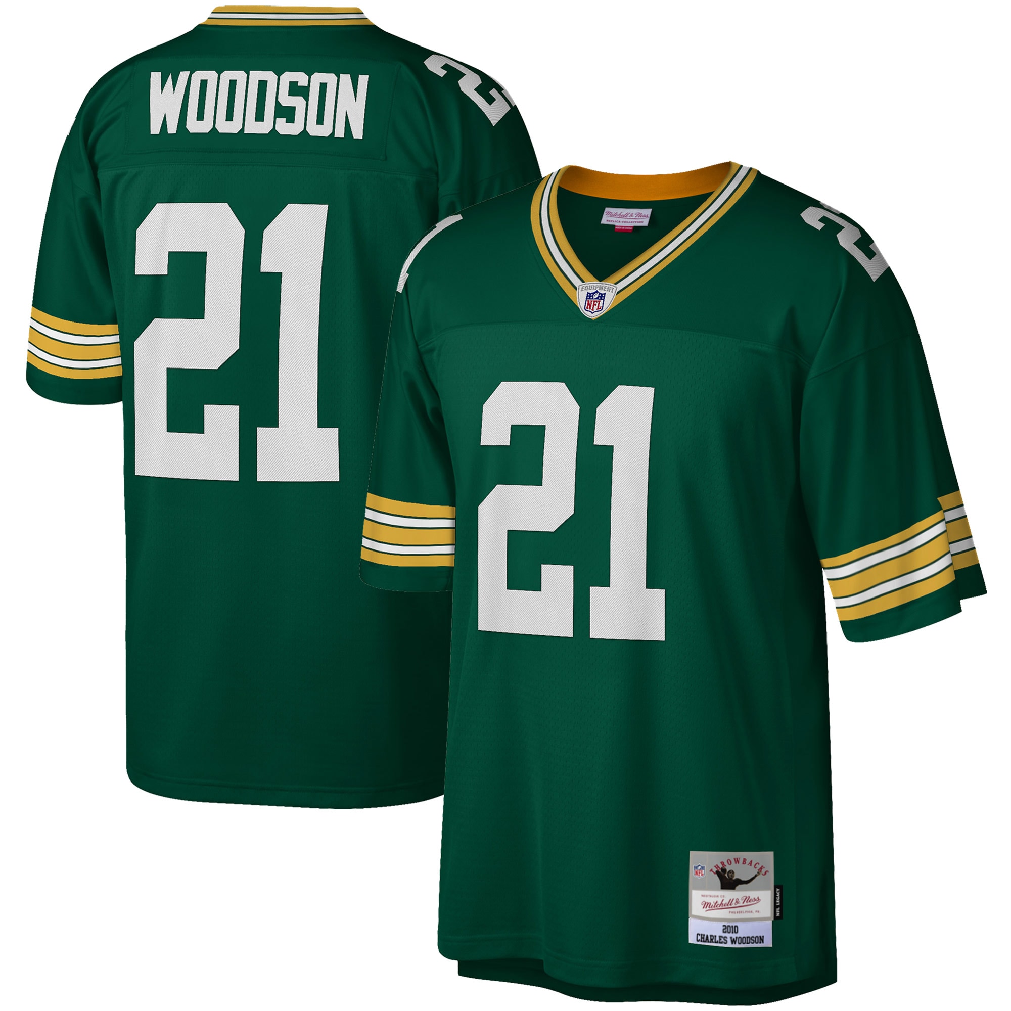 Green Bay Packers Charles Woodson Mitchell Ness Green Legacy NFL Jersey Men's