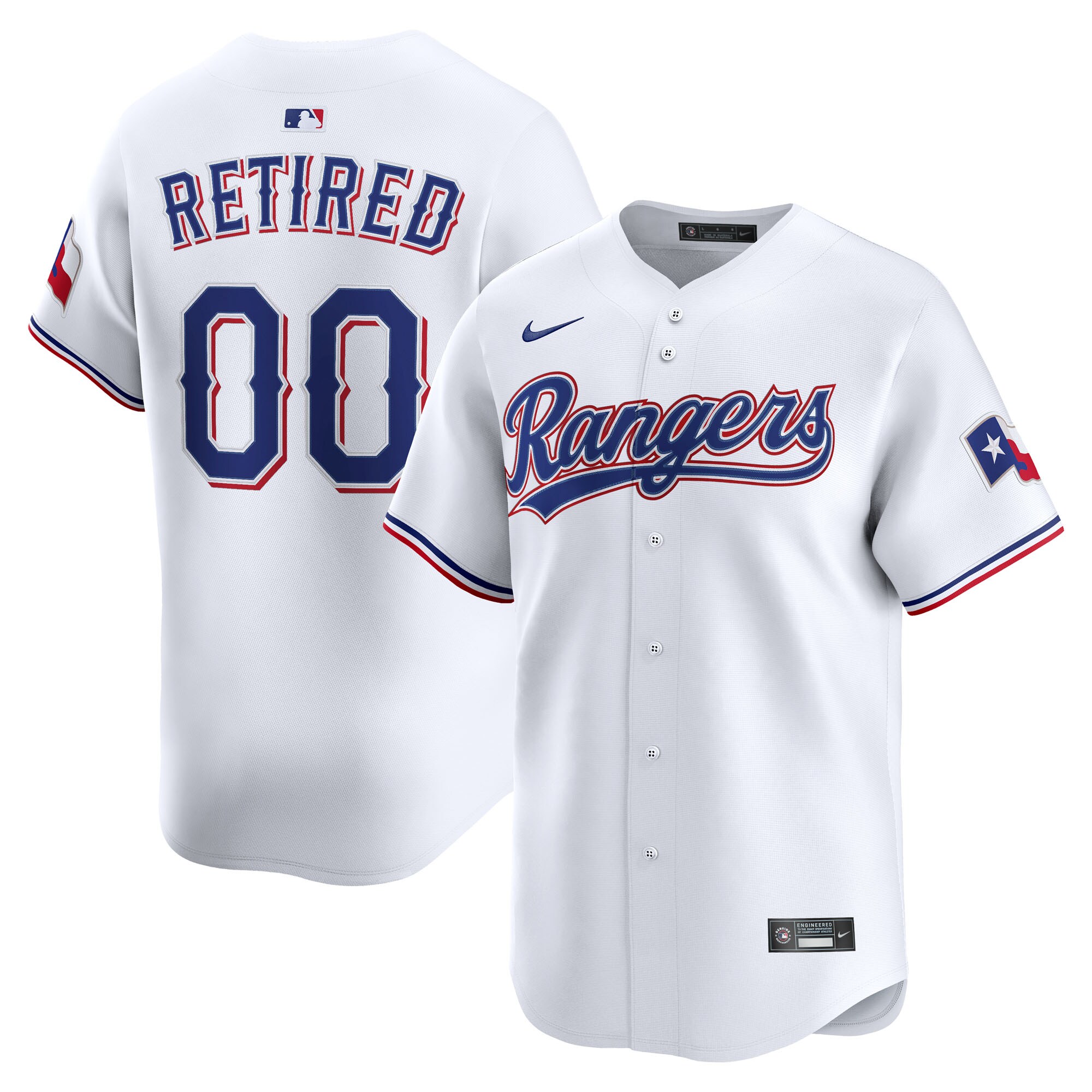 Texas Rangers White Home Limited Pick-A-Player Retired Roster MLB Jersey Men's