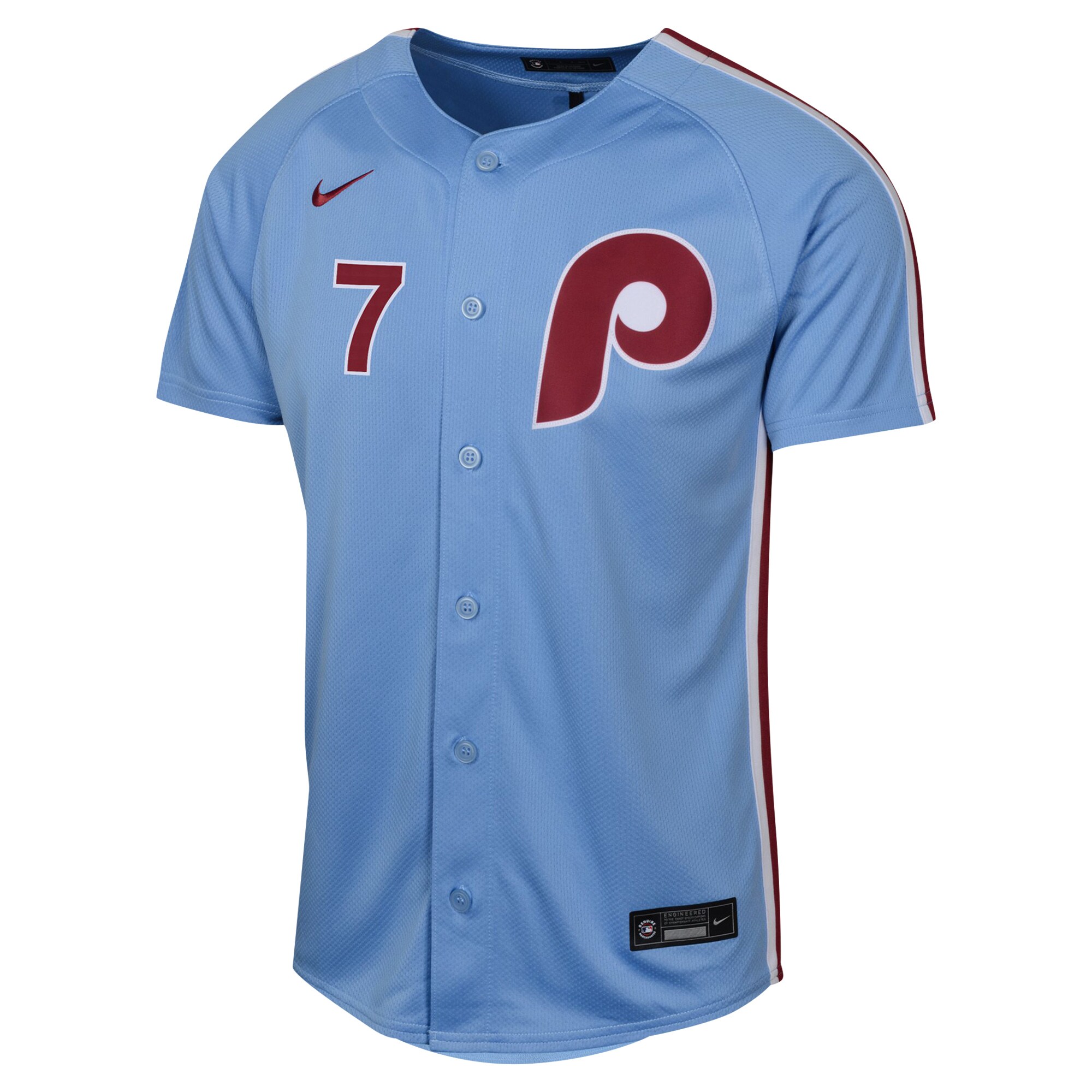 Philadelphia Phillies Trea Turner Light Blue Alternate Limited Player MLB Jersey Youth