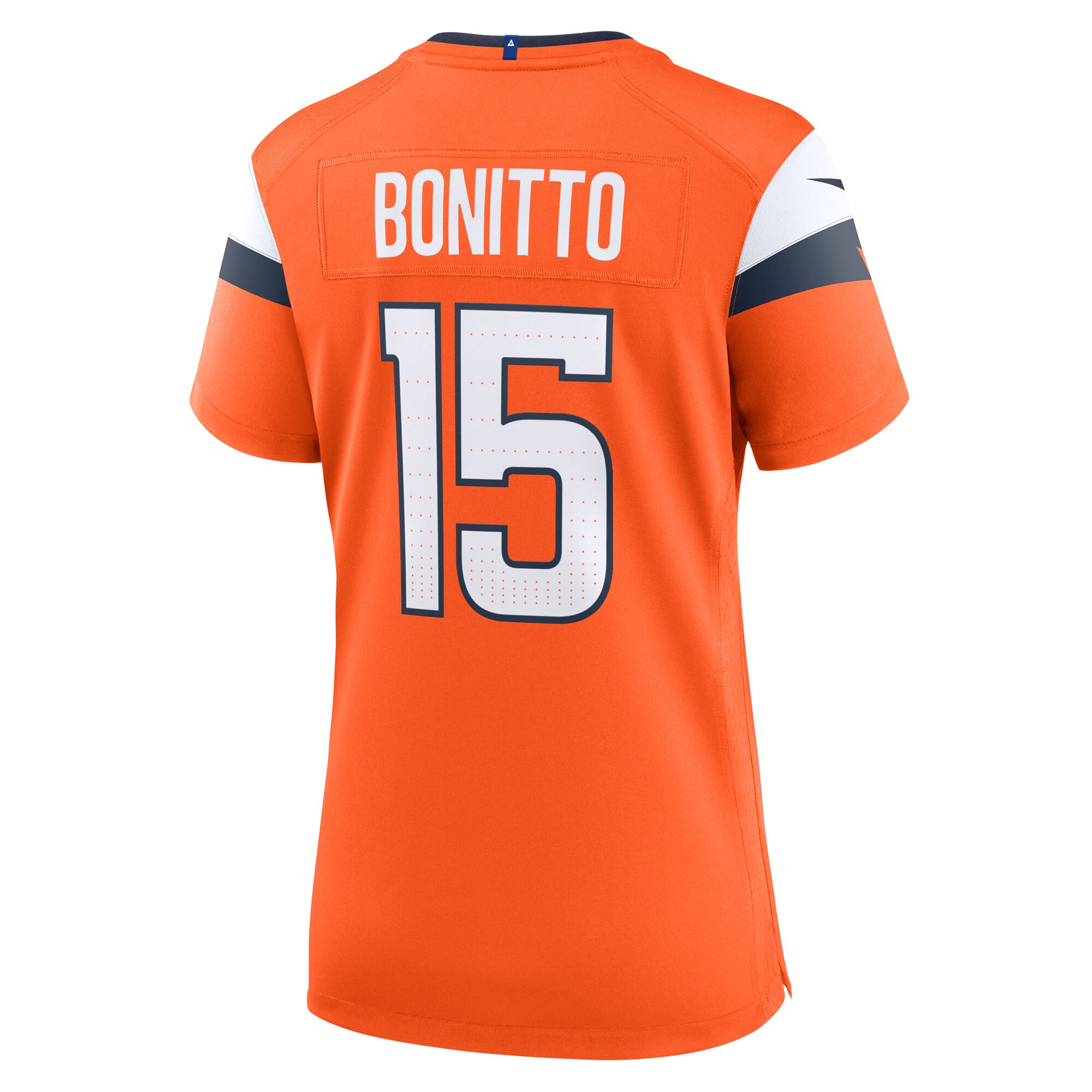 Denver Broncos Nik Bonitto Orange Team Game NFL Jersey Women's