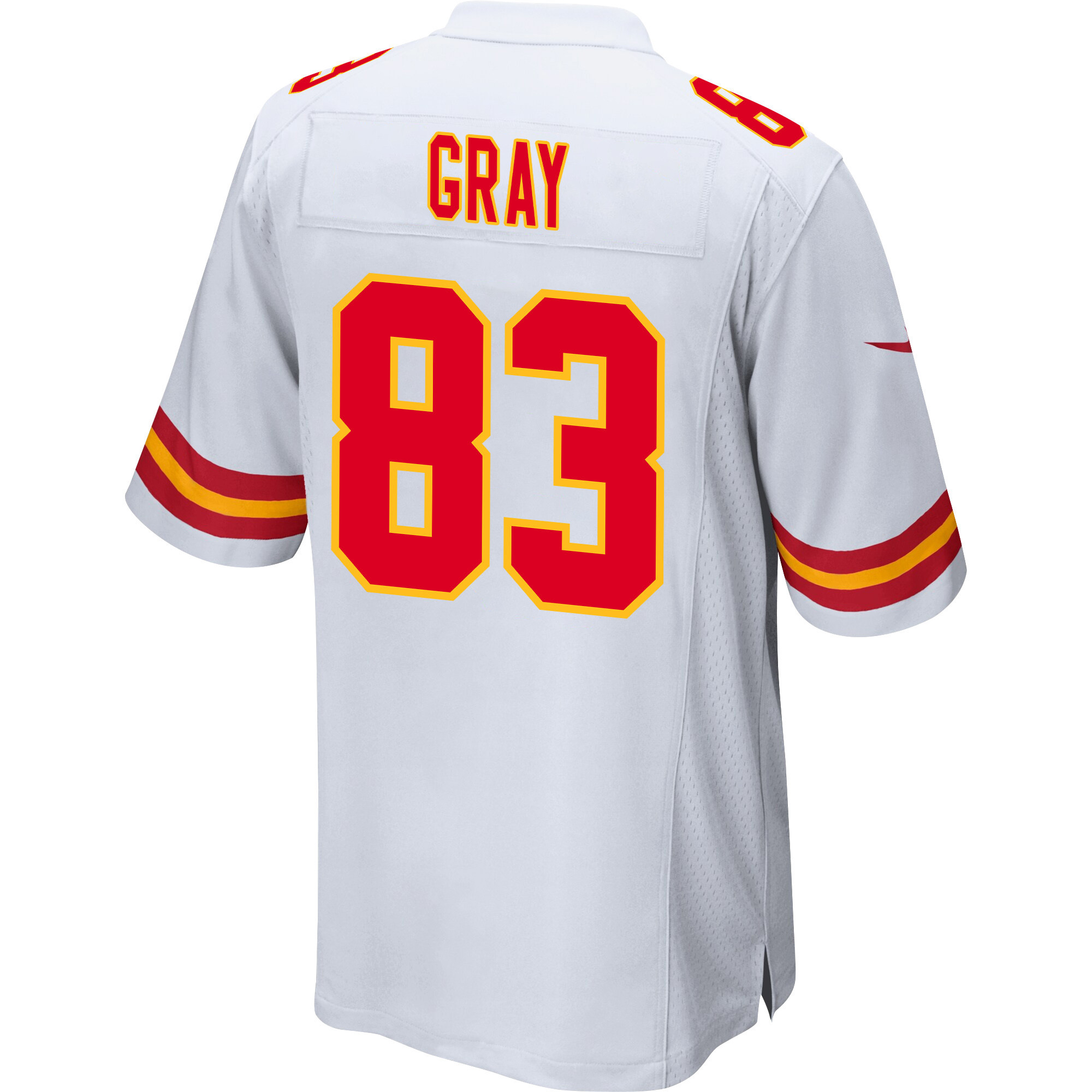 Noah Gray 83 Kansas City Chiefs Super Bowl LVIII Champions 4X Game White NFL Jersey Men's