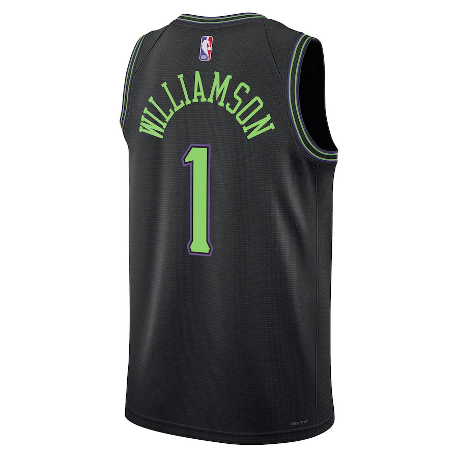 Zion Williamson 1 New Orleans Pelicans 2023/24 City Edition Swingman Black NBA Jersey Men's
