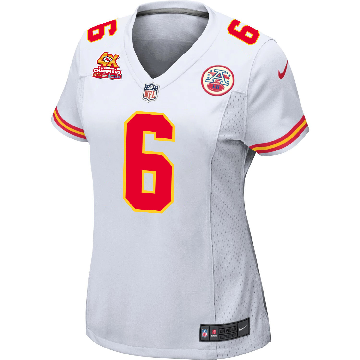 Bryan Cook 6 Kansas City Chiefs Super Bowl LVIII Champions 4X Game White NFL Jersey Women's