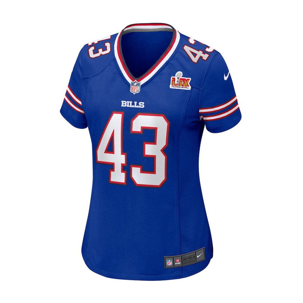 Terrel Bernard #43 Buffalo Bills Super Bowl LIX Royal NFL Jersey Women's