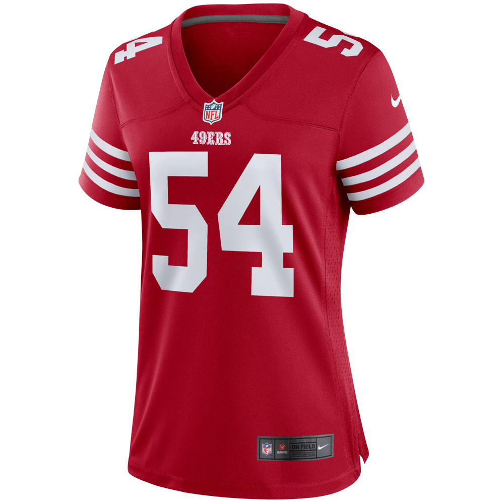 San Francisco 49ers Fred Warner Scarlet Player NFL Jersey Women's