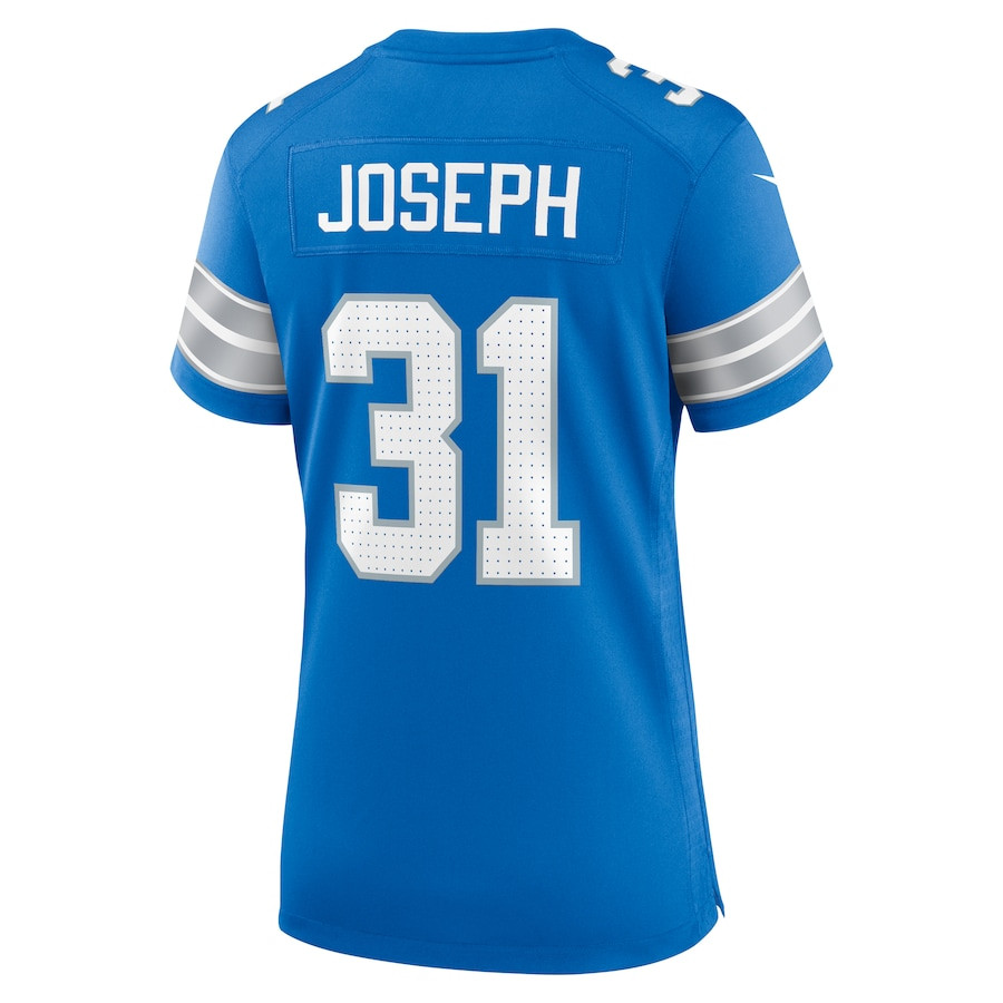 Kerby Joseph 31 Detroit Lions Team Game Blue NFL Jersey Women's