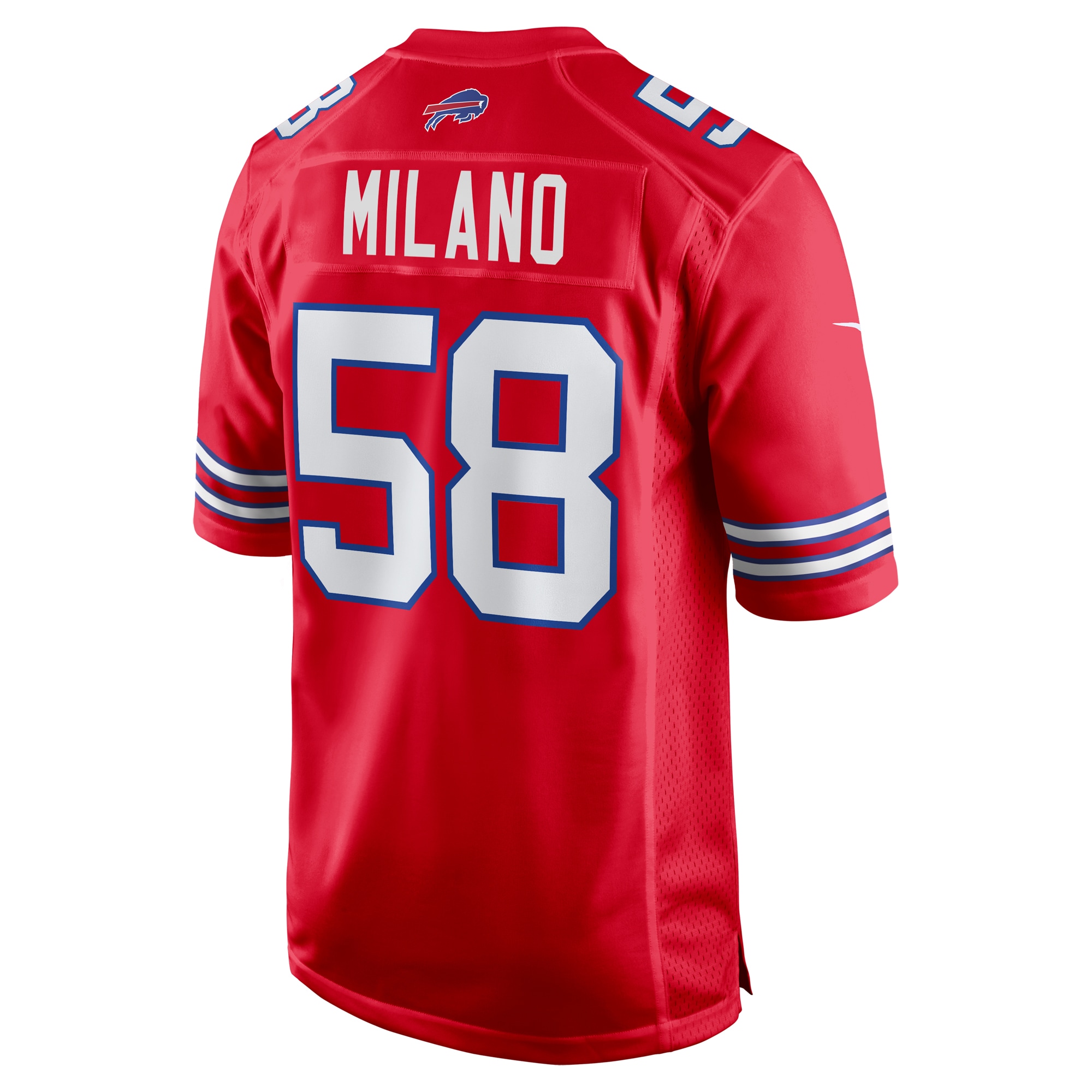 Buffalo Bills Matt Milano Red Alternate Game NFL Jersey Men's