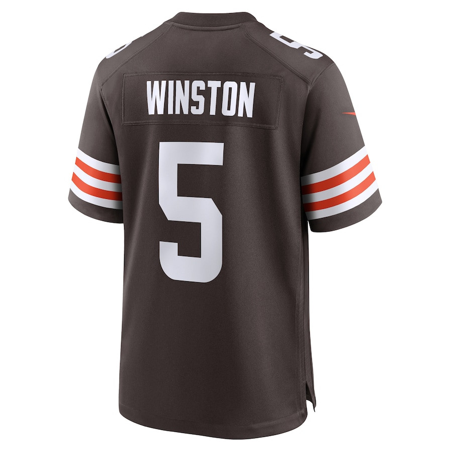 Jameis Winston 5 Cleveland Browns Team Game Brown NFL Jersey Men's