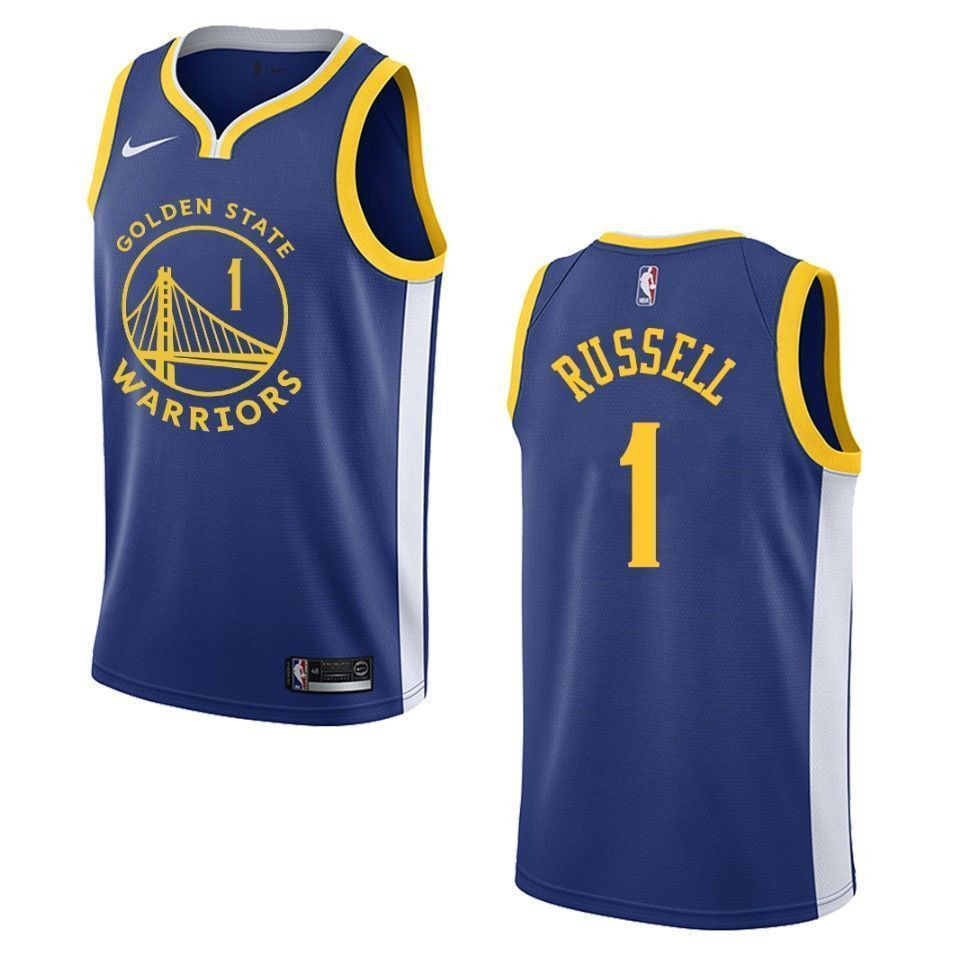Golden State Warriors 1 D'angelo Russell Icon Swingman Royal NBA Jersey Men's