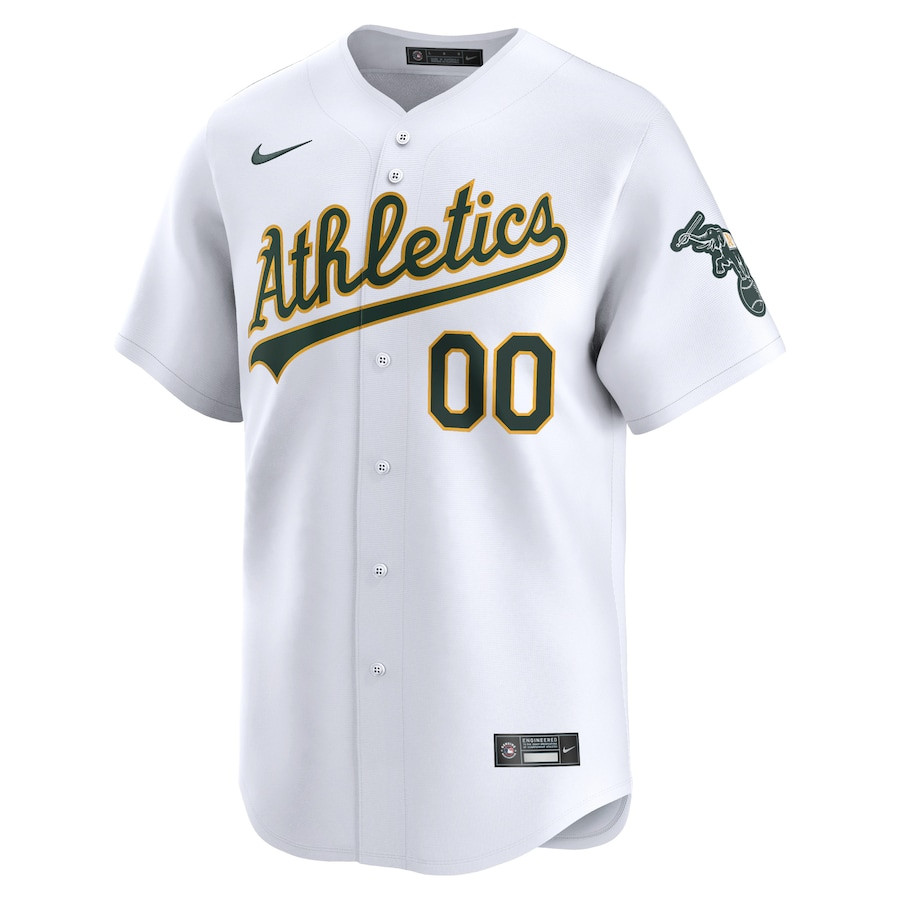 Oakland Athletics Home Limited Custom White MLB Jersey Youth