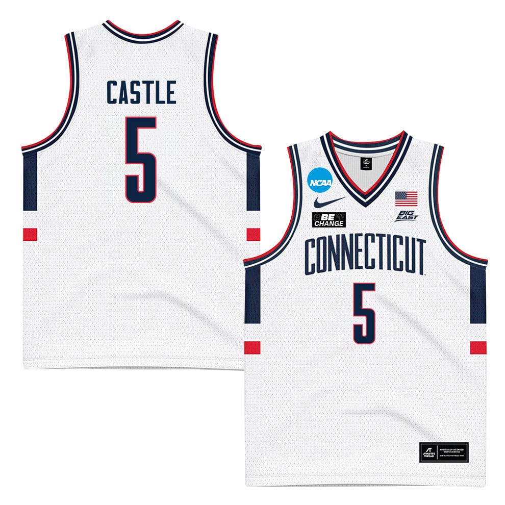 Stephon Castle 5 UConn Huskies 2024 White Unisex NCAA Jersey Unisex