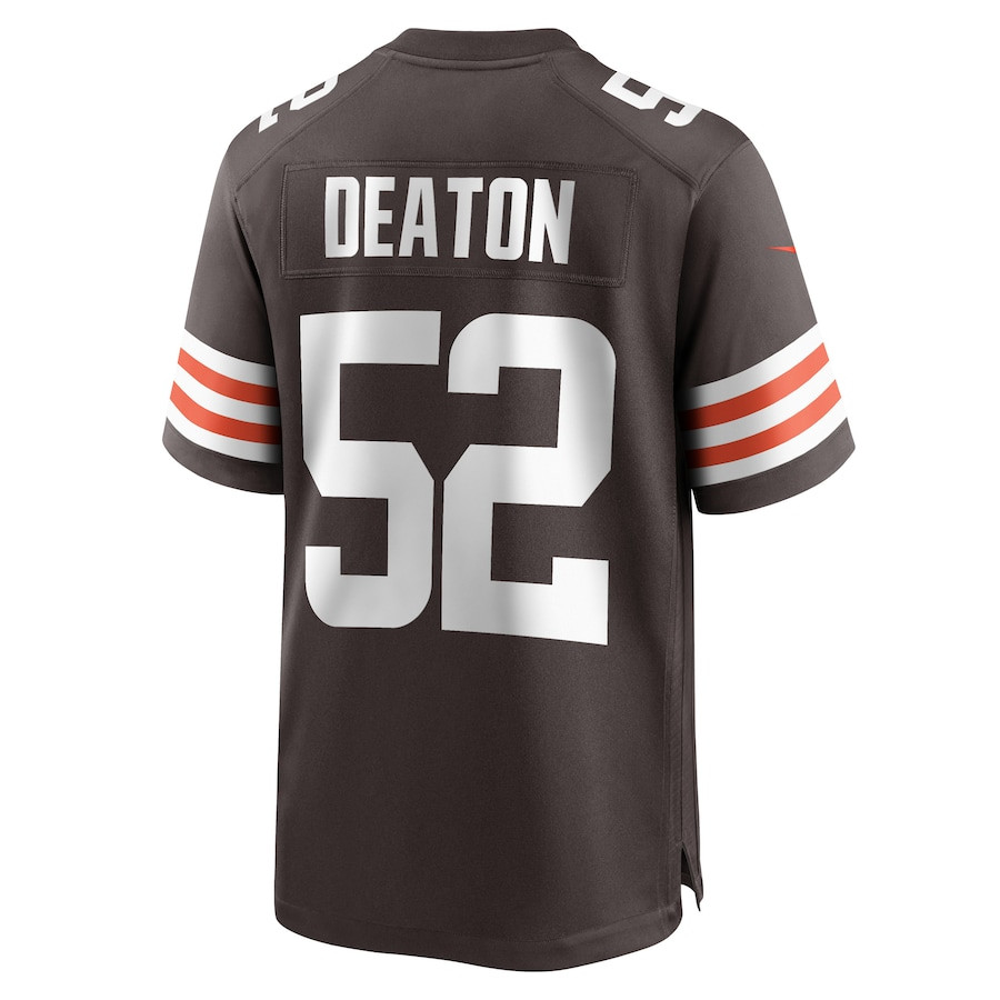 Dawson Deaton 52 Cleveland Browns Game Brown NFL Jersey Men's